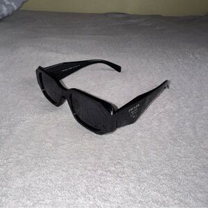 Prada Black Wide Rectangular Sunglasses